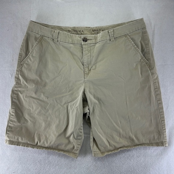 Sonoma Pants - Sonoma Bermuda Mid Rise Tan Shorts Womens Size 16